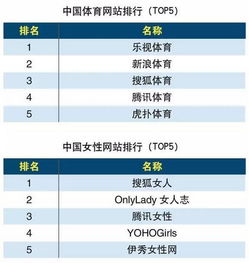 2016中國互聯網分類排行 騰訊網久居第一位